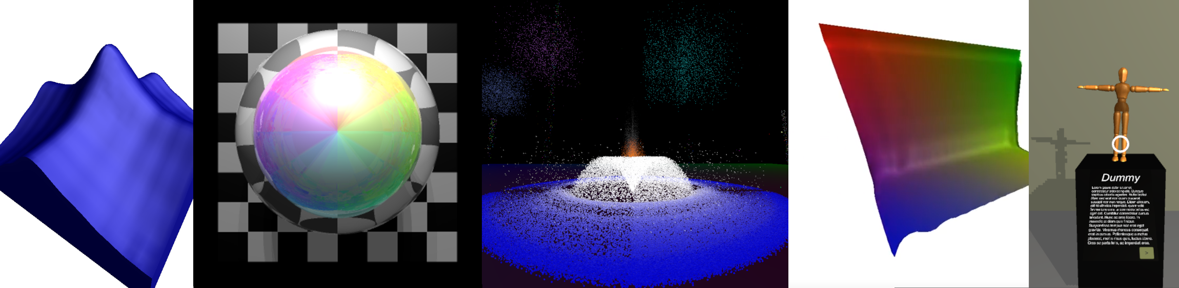 Collection of rendered images from college work